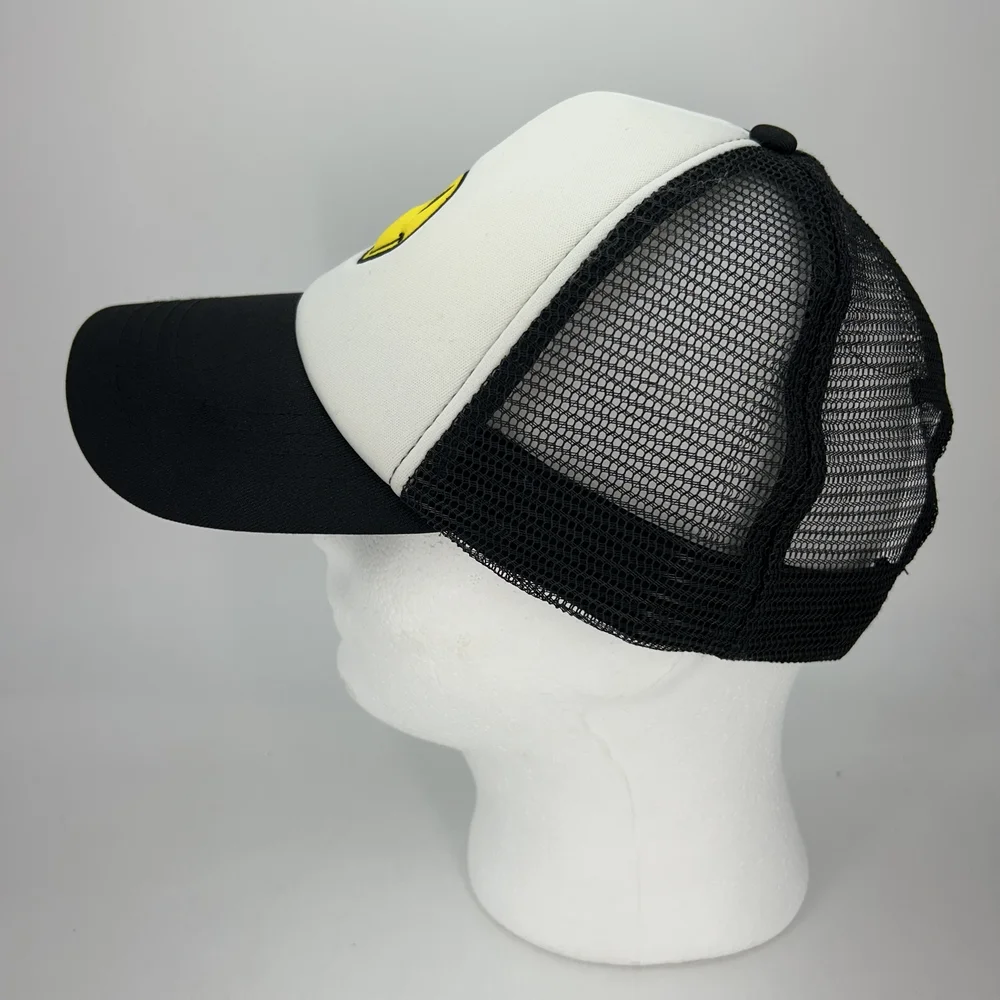 Smiley Face Hat Cap Snap Back Mesh Trucker Adjustable Unisex Retro Iconic